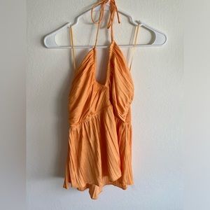 Old Navy orange halter top